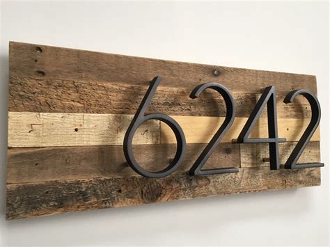 rustic metal house numbers|rustic wooden house number signs.